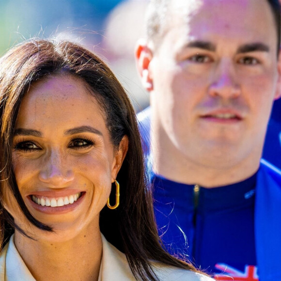 Le prince Harry, duc de Sussex et Meghan Markle, duchesse de Sussex lors des Invictus Games 2023 au Merkur Spiel-Arena à Düsseldorf, en Allemagne.