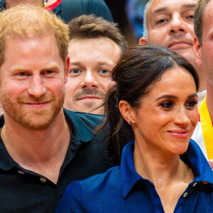 Le prince Harry, duc de Sussex et Meghan Markle, duchesse de Sussex lors des Invictus Games 2023 au Merkur Spiel-Arena à Düsseldorf, en Allemagne.