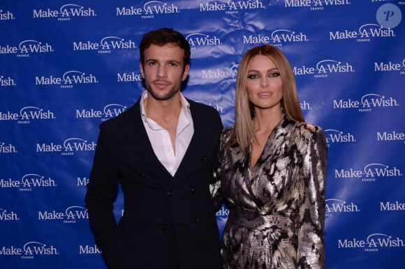 Exclusif - Caroline Receveur et son compagnon Hugo Philip - Les célébrités assistent au dîner de gala de l'association "Make a wish" au Pavillon Potel et Chabot à Paris. Le 9 décembre 2019 © Rachid Bellak / Bestimage 