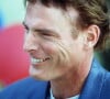 Malheureusement, la chute du héros volant est tout aussi célèbre que son ascension.
L'acteur Christopher Reeve à un meeting à New York.