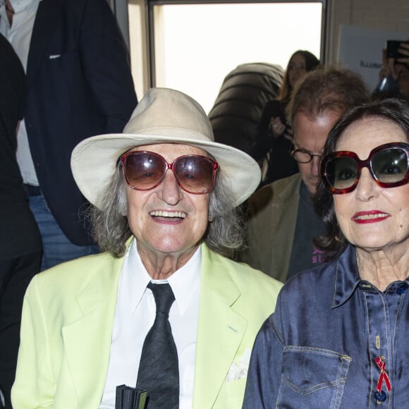 André Chapelle et sa femme Nana Mouskouri - People au défilé de mode Haute-Couture automne-hiver 2019/2020 "Jean Paul Gaultier" à Paris. Le 3 juillet 2019 © Olivier Borde / Bestimage 