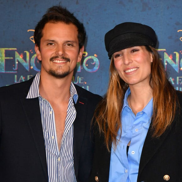 Juan Arbelaez et sa femme Laury Thilleman (Miss France 2011) - Avant-première du film "Encanto" de Disney au Grand Rex à Paris le 19 novembre 2021. © Veeren/Bestimage