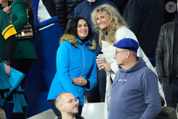 Helena Noguerra, guest - People des les tribunes de la coupe du Monde de Rugby France 2023 - Match de quart de finale "France-Afrique du Sud (28-29)" au Stade de France à Saint-Denis 15 octobre 2023. © Moreau-Jacovides/Bestimage