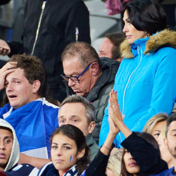 Helena Noguerra - People des les tribunes de la coupe du Monde de Rugby France 2023 - Match de quart de finale "France-Afrique du Sud (28-29)" au Stade de France à Saint-Denis 15 octobre 2023. © Moreau-Jacovides/Bestimage