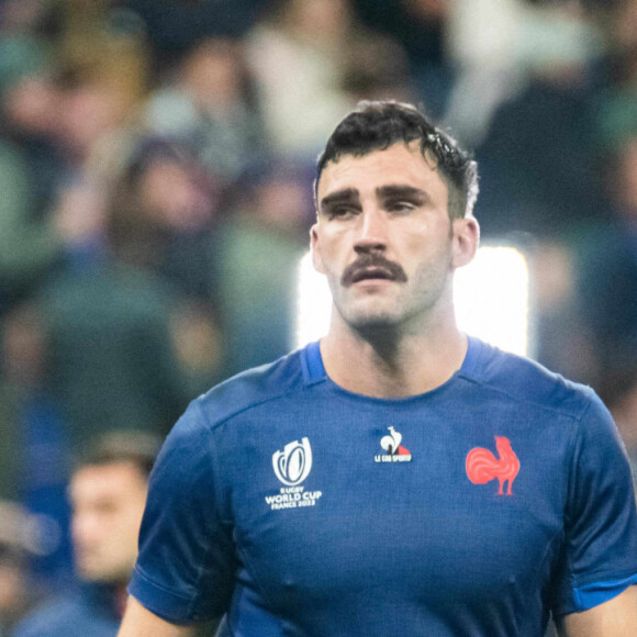 Charle Ollivon (XV de France) - Coupe du Monde de Rugby France 2023 - Match de quart de finale "France-Afrique du Sud (28-29)" au Stade de France à Saint-Denis 15 octobre 2023.  Rugby World Cup France 2023 - Quarter-final match "France-South Africa (28-29)" at the Stade de France in Saint-Denis October 15, 2023 