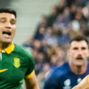 Cobus Reinach (Afrique du Sud) - Coupe du Monde de Rugby France 2023 - Match de quart de finale "France-Afrique du Sud (28-29)" au Stade de France à Saint-Denis 15 octobre 2023.  Rugby World Cup France 2023 - Quarter-final match "France-South Africa (28-29)" at the Stade de France in Saint-Denis October 15, 2023 