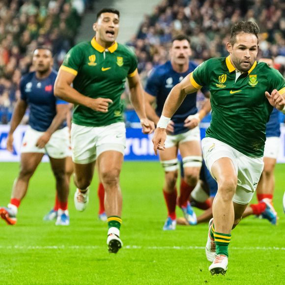 Cobus Reinach (Afrique du Sud) - Coupe du Monde de Rugby France 2023 - Match de quart de finale "France-Afrique du Sud (28-29)" au Stade de France à Saint-Denis 15 octobre 2023.  Rugby World Cup France 2023 - Quarter-final match "France-South Africa (28-29)" at the Stade de France in Saint-Denis October 15, 2023 