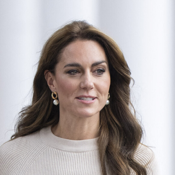 Catherine (Kate) Middleton, princesse de Galles, arrive à l'université de Nottingham dans le cadre de la Journée mondiale de la santé mentale (World Mental Health Day), le 11 octobre 2023. 