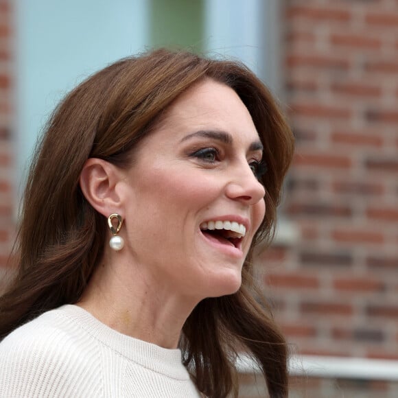 Catherine (Kate) Middleton, princesse de Galles, arrive à l'université de Nottingham dans le cadre de la Journée mondiale de la santé mentale (World Mental Health Day), le 11 octobre 2023 