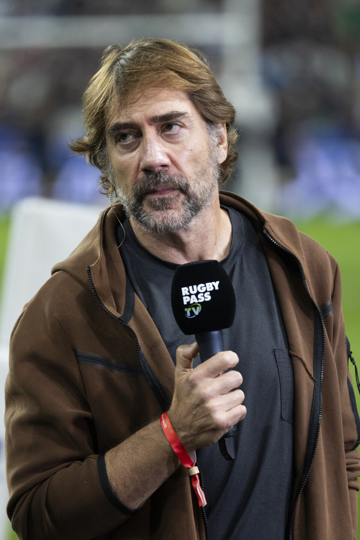 Photo : Javier Bardem dans les tribunes lors de la demi-finale de la
