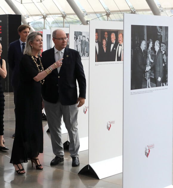 Camille Gottlieb, Louis Ducruet et sa femme Marie, la princesse Stéphanie de Monaco, le prince Albert II de Monaco, la princesse Caroline de Hanovre, Andrea Casiraghi et sa femme Tatiana Casiraghi (Tatiana Santa Domingo), la princesse Alexandra de Hanovre et son compagnon Ben-Sylvester Strautman - Arrivée de la famille Princière de Monaco avant la projection du film documentaire "Rainier III par lui-même" au Grimaldi Forum à Monaco le 4 juillet 2023. Le film réalisé par Yann-Antony Noghès revient sur les moments forts de 56 ans de règne, en utilisant des enregistrements de la voix de l'ancien souverain, pour en faire le narrateur de sa vie. © Cyril Dodergny/Nice-Matin/Bestimage 