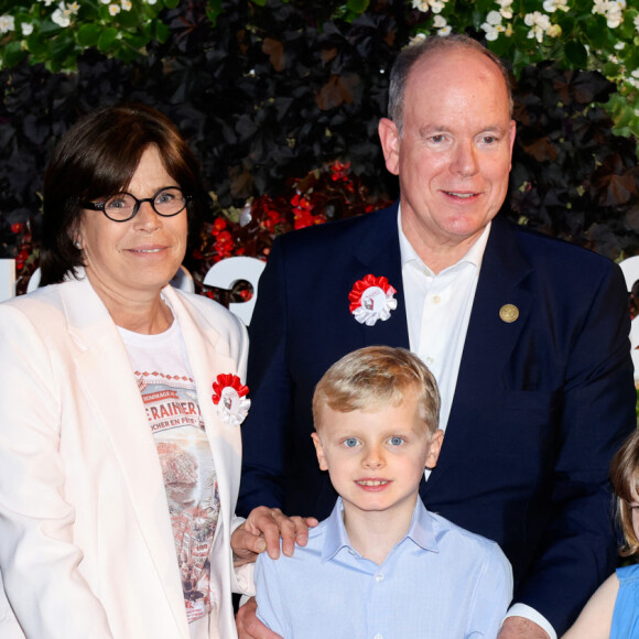 La princesse Stéphanie de Monaco, Le prince Albert II de Monaco, La princesse Charlène de Monaco, Le prince Jacques de Monaco, marquis des Baux, La princesse Gabriella de Monaco, comtesse de Carladès - "Le rocher en fête" la principauté de Monaco fête le centenaire du prince Rainier III à Monaco, le 31 mai 2023. © Claudia Albuquerque / Bestimage 