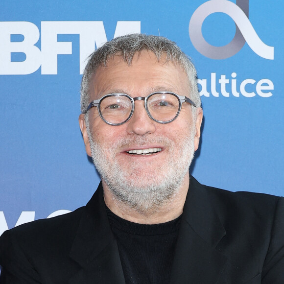 Laurent Ruquier lors de la conférence de presse de rentrée BFM TV. - RMC du groupe Altice France à Paris, France, le 31 août 2023. © Coadic Guirec/Bestimage