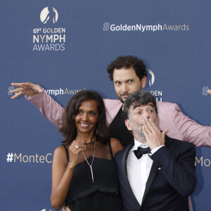 Eric Antoine, Stéphane Plaza et Karine le Marchand - Cérémonie de clôture du 61ème Festival de Télévision de Monte Carlo le 21 juin 2022. © Denis Guignebourg/Bestimage  Closing ceremony of the 61st Monte Carlo Television Festival on June 21, 2022. 