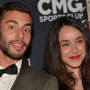 Marwan Berreni et Coline D'Inca ( Plus Belle la Vie) - Photocall de la 10ème cérémonie des Globes de Cristal au Lido à Paris, le 13 avril 2015.