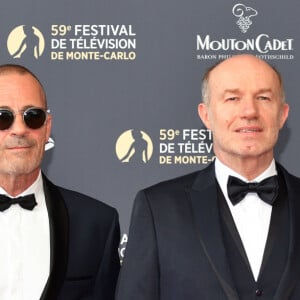 Grant Lawrens, Serge Dupire, Pierre Martot et Marwan Berreni durant la soirée d'ouverture du 59ème Festival de Télévision de Monte Carlo à Monaco le 14 juin 2919.© Bruno Bebert / Bestimage