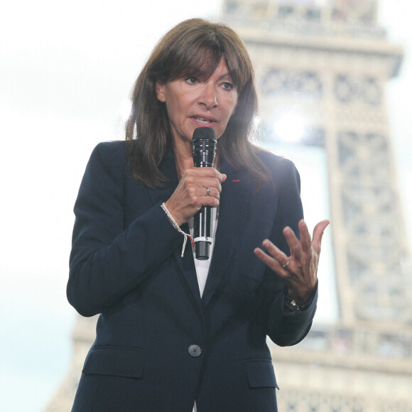 Anne Hidalgo - Conférence de presse 1 an avant les Jeux Paralympiques de Paris 2024, Paris le 29 aout 2029. 