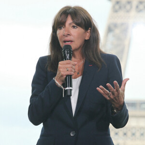 Anne Hidalgo - Conférence de presse 1 an avant les Jeux Paralympiques de Paris 2024, Paris le 29 aout 2029. 
