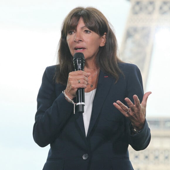Anne Hidalgo - Conférence de presse 1 an avant les Jeux Paralympiques de Paris 2024, Paris le 29 aout 2029.