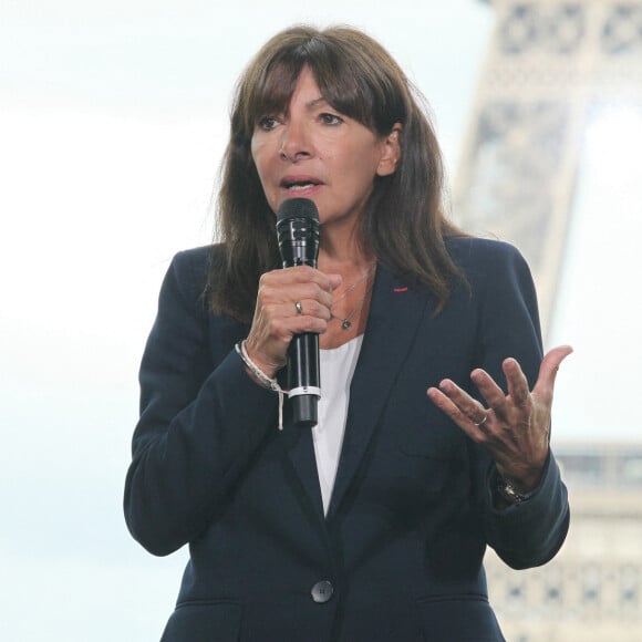 Anne Hidalgo - Conférence de presse 1 an avant les Jeux Paralympiques de Paris 2024, Paris le 29 aout 2029. 