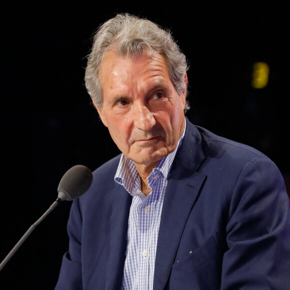 Jean-Jacques Bourdin - Conférence de presse de rentrée de BFMTV saison 2021/2022 à l'Altice Campus à Paris, France, le 25 août 2021. © Christophe Clovis/Bestimage