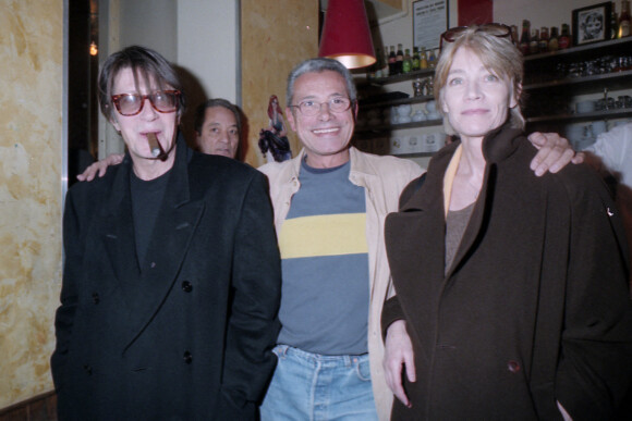 Archives - Jacques Dutronc, Jean-Marie Périer et Françoise Hardy - Exposition "Jean-Marie Périer", Carte blanche du magazine Elle, à Paris. En 1990 © Jean-Claude Woestelandt / Bestimage