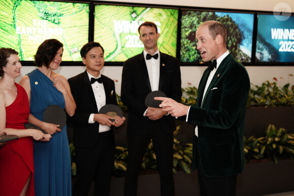 Le prince de Galles s'est envolé à l'autre bout du globe pour assister à la troisième cérémonie des Earthshot Prize.
Le prince William - Cérémonie de remise des prix Earthshot 2023 au Théâtre Mediacorp à Singapour, le 7 novembre 2023.
