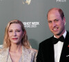 Il a eu la chance de croiser une véritable légende du cinéma en la personne de Cate Blanchett.
Cate Blanchett et le prince William - Cérémonie de remise des prix Earthshot 2023 au Théâtre Mediacorp à Singapour, le 7 novembre 2023.