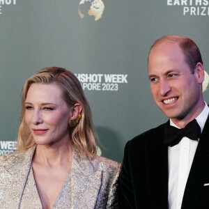 Cate Blanchett et le prince William - Cérémonie de remise des prix Earthshot 2023 au Théâtre Mediacorp à Singapour, le 7 novembre 2023.