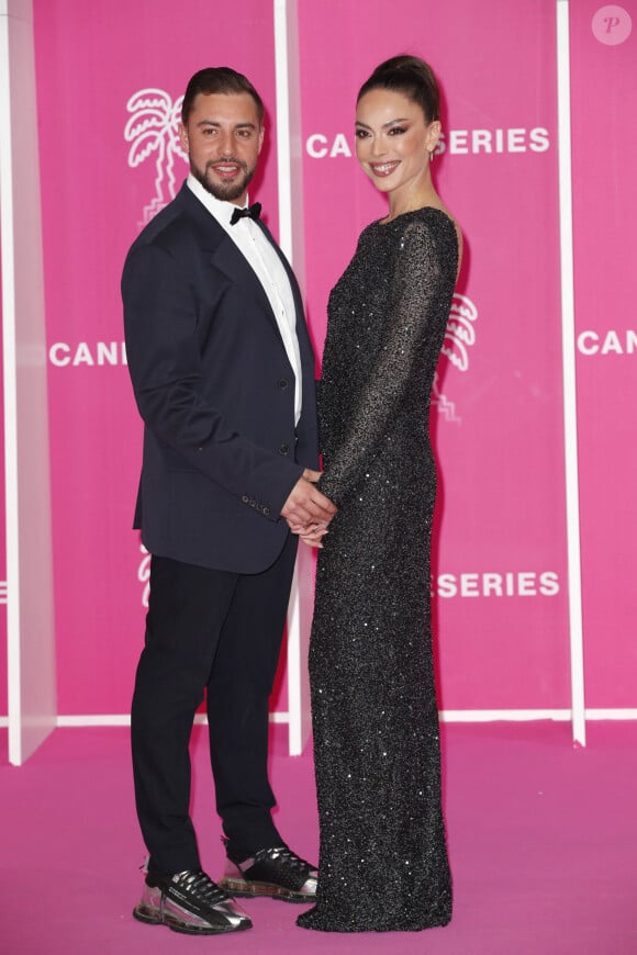 Marwan Berreni et son ex compagne Tiphaine Schirier CANNESERIES SAISON 5 au Palais des Festivals et des Congrès de Cannes, samedi 2 avril 2022. © Christophe Aubert via Bestimage