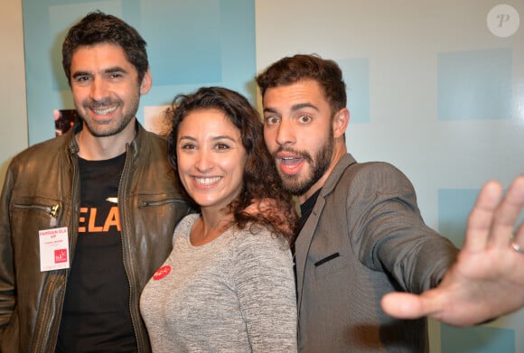 Ludovic Baude, Shemss Audat ( Plus belle la vie ) et Marwan Berreni ( Plus belle la vie ) - Prix Ambassadeur ELA 2016 à la Cité des Sciences et de l'Industrie au Parc de la Vilette à Paris le 1 juin 2016. © Veeren / Bestimage