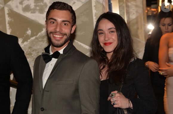 Marwan Berreni et Coline D'Inca (Plus Belle La Vie) - Personnalités lors de la 10ème cérémonie des Globes de Cristal au Lido à Paris, le 13 avril 2015.