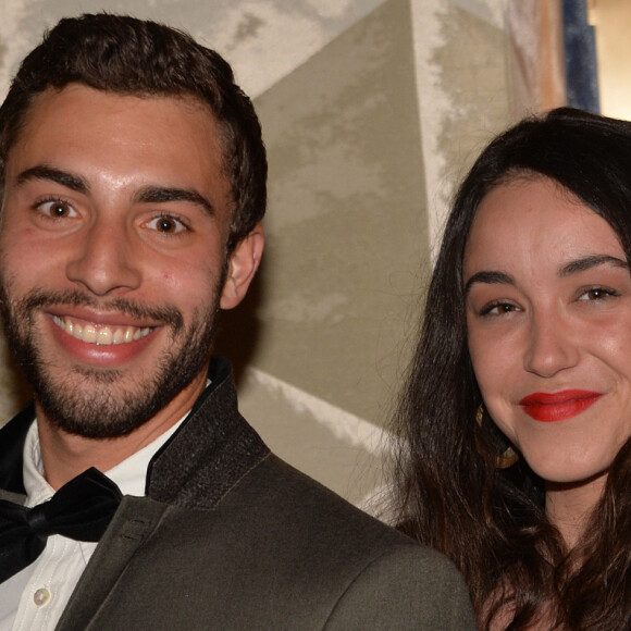 Marwan Berreni et Coline D'Inca (Plus Belle La Vie) - Personnalités lors de la 10ème cérémonie des Globes de Cristal au Lido à Paris, le 13 avril 2015.