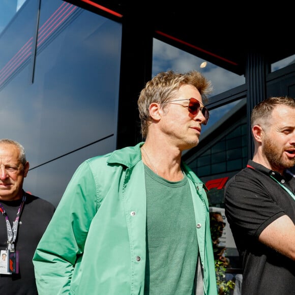 Brad Pitt - F1 Grand Prix of Great Britain au Silverstone Circuit. Le 8 juillet 2023.