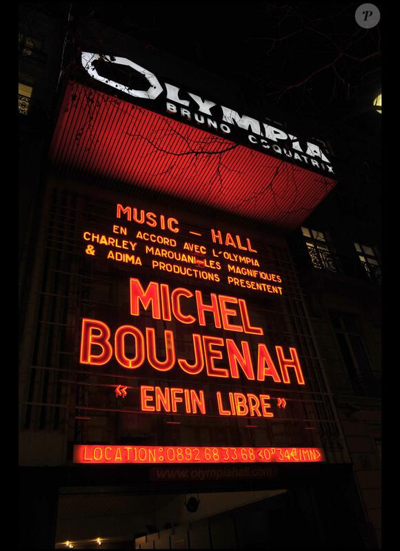 à la générale du spectacle de Michel Boujenah "Enfin libre" à l'Olympia le 9 mars 2010