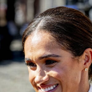 Le prince Harry, duc de Sussex et Meghan Markle, duchesse de Sussex, arrivent à l'hôtel de ville pour l'événement Invictus Games Dusseldorf 2023 One Year to Go, à Düsseldorf, Allemagne, le 6 septembre 2022. 