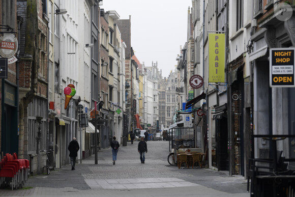 La ville de Anvers, Belgique, à cause de l'épidémie de Coronavirus (COVID-19) le 19 mars 2020.
