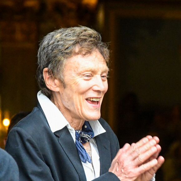 Dave et son compagnon Patrick Loiseau - Mariage d'Hugues Aufray et de Murielle Mégevand à l'église Saint-Vigor de Marly-Le Roy, France, le 2 septembre 2023. 