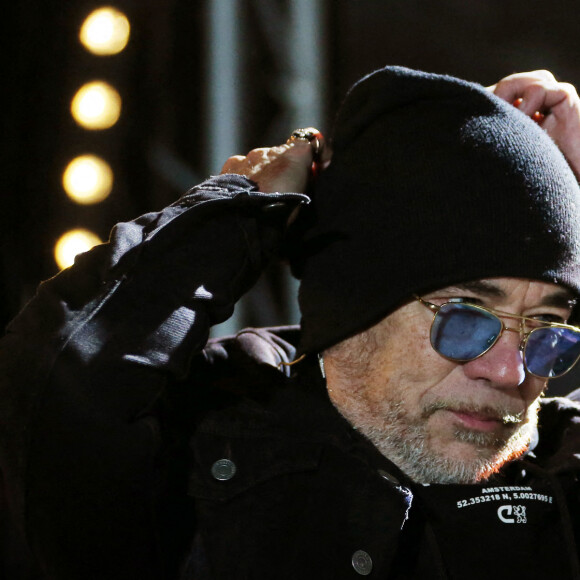 Exclusif - Pascal Obispo donne un concert sur la plage du Mimbeau sur la presqu'île du Cap-Ferret, le 3 décembre 2022. © Patrick Bernard / Bestimage 