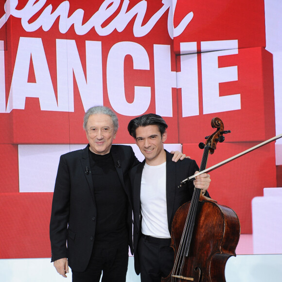 Exclusif - Michel Drucker et Gautier Capuçon - Enregistrement de l'émission "Vivement Dimanche", présentée par M.Drucker et diffusée le 19 novembre sur France 3, au Studio Gabriel à Paris © Guillaume Gaffiot / Bestimage