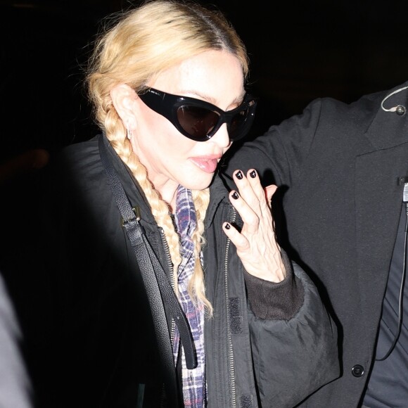Paris, FRANCE - Pop icon Madonna was seen returning from her concert in Paris, uniquely donning tap shoes. Pictured: Madonna BACKGRID USA 19 NOVEMBER 2023