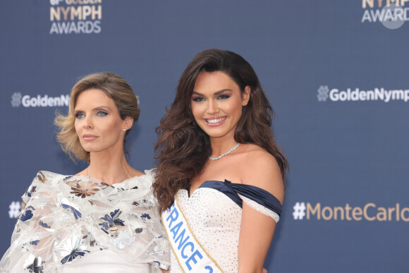 Sylvie tellier et Diane Leyre, miss France 2022 - Cérémonie de clôture du 61ème Festival de Télévision de Monte Carlo le 21 juin 2022. © Claudia Albuquerque /Bestimage