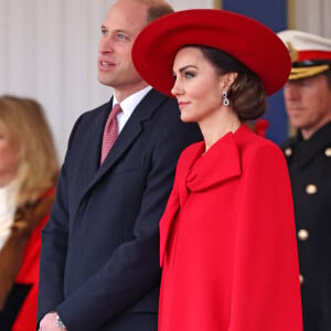 Le prince William, prince de Galles, et Catherine (Kate) Middleton, princesse de Galles, - Cérémonie de bienvenue du président de la Corée du Sud à Horse Guards Parade à Londres, le 21 novembre 2023. 