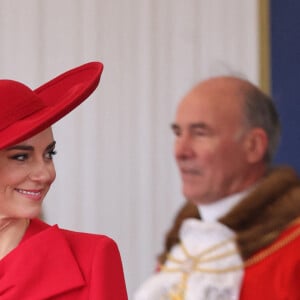 Le prince William, prince de Galles, et Catherine (Kate) Middleton, princesse de Galles, - Cérémonie de bienvenue du président de la Corée du Sud à Horse Guards Parade à Londres, le 21 novembre 2023. 