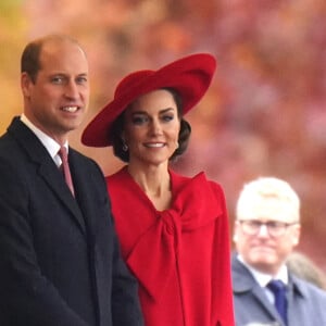 Le prince William, prince de Galles, et Catherine (Kate) Middleton, princesse de Galles, - Cérémonie de bienvenue du président de la Corée du Sud à Horse Guards Parade à Londres, le 21 novembre 2023. 