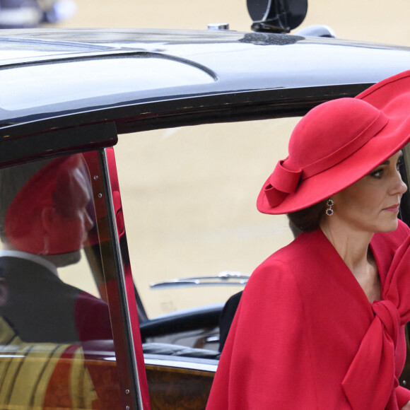 Un accident de robe très rare chez elle.
Kate Middleton, princesse de Galles - Arrivée à la cérémonie d'accueil du président de Corée du Sud et de sa femme. Londres, 21 novembre 2023. Photo by Pool/i-Images/ABACAPRESS.COM