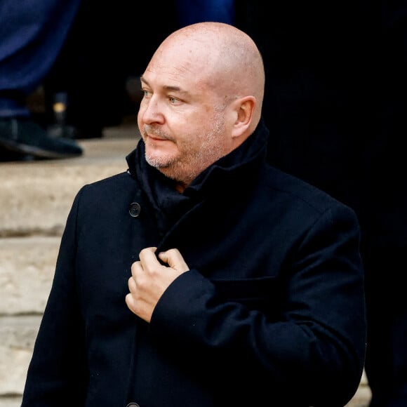 Plus tard dans la journée, il est sorti du silence, via un communiqué de ses avocats.
Sébastien Cauet - Sorties des obsèques de Jean-Pierre Pernaut en la Basilique Sainte-Clotilde à Paris, France, le 9 mars 2022. © Cyril Moreau/Bestimage