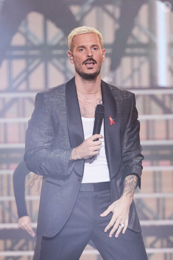 Exclusif - M.Pokora - Enregistrement de l'émission "Les 50 ans du Disco, les stars chantent pour le Sidaction" au Dôme de Paris, France, le 15 mars 2023, diffusée le 25 mars sur France 2. © Guirec-Moreau/Bestimage