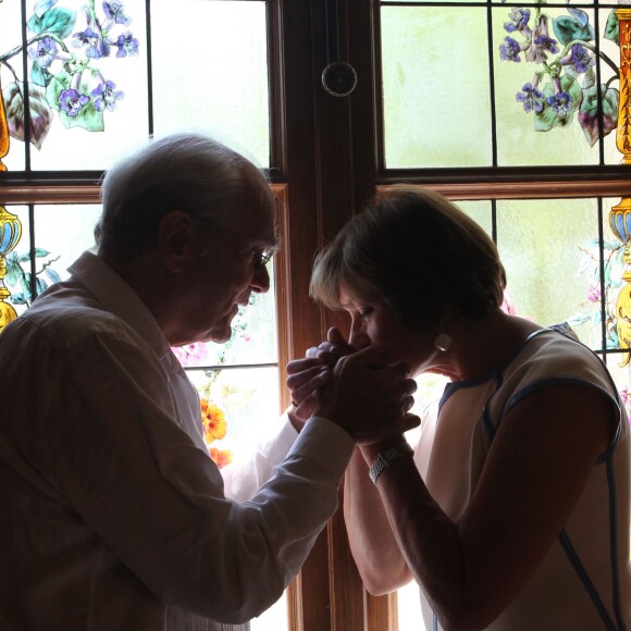 Exclusif - Mariage civil de Macha Méril et Michel Legrand à la mairie de Monaco, le 16 septembre 2014.