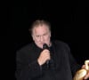 Exclusif - Gérard Depardieu reçoit un Ibis d'or pour l'ensemble de sa carrière sur la scène du palais de congrès Atlantia lors du 5ème festival du cinéma et musique de film de la Baule le 4 novembre 2018. © Rachid Bellak/Bestimage